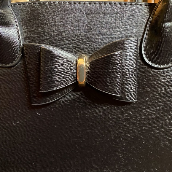 Miztique Black Large Crossbody Bag with Bow - Picture 11 of 11
